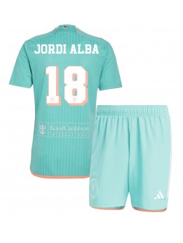 Inter Miami Jordi Alba #18 Replika Tredje Kläder Barn 2024-25 Kortärmad (+ byxor)